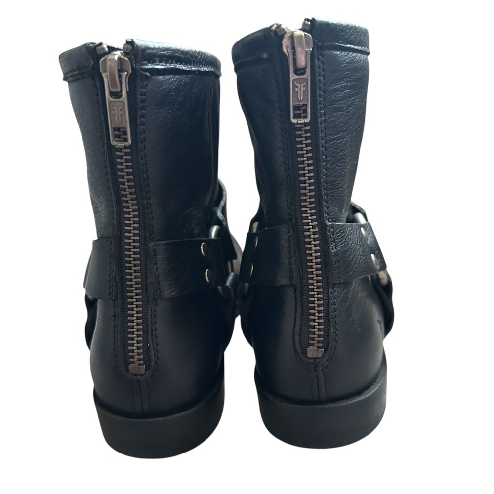Frye Veronica Flex Harness Black Leather Moto Boots Size 6.5 - Picture 6 of 10